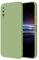 HONLEN Hülle für Samsung Galaxy A7 2018 Schutzhülle Case, (6 Inches) Liquid TPU Silicone Handyhülle mit Fallschutz Silikon Cover Matcha-Grün