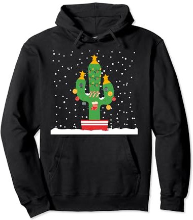 Niedliche Kakteen Kaktus Weihnachtsbaum Kakteen Pflanze Sukkulenten Weihnachten Pullover Hoodie