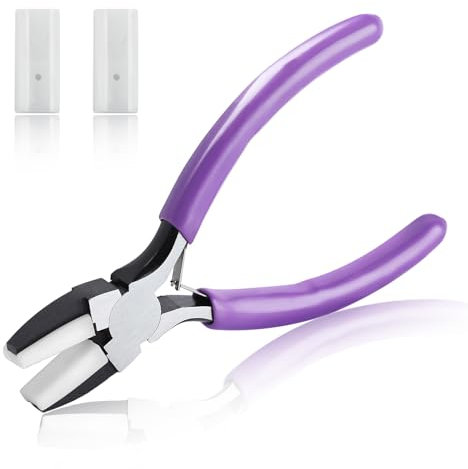 SPEEDWOX 5.5-Inch Double Nylon Flat Jaw Pliers for Jewelry Making - Soft Jaw Pliers