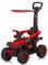 Chipolino Kinder Rutschauto ATV Sonnendach Schiebegriff Musikfunktion bis 23 kg, Farbe:rot