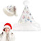 YAAVAAW Weißer Baum Weihnachtsmütze für Erwachsene Kinder,30 * 43cm Nikolausmütze Plüsche Weihnachtsmann Mütze,Warm Dicker Nikolaus Mütze Santa Clause Mütze für Männer Frauen Familie Weihnachtsfeier