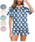NPSMOPC Womens Rabbit Monkey Print 2 Piece Womens Roller Rabbit Pajamas Y2k Pajama Set Monkey Bunny Tiger Floral Pj Shorts (Rabbit-a,Large)