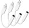 FUHAYA Apple MFi Certified Lightning to 3.5 mm Headphone Jack Adapter (3 Pack) for iPhone 14/13/12/11/XS/XR/X/8, Compatible with iOS 10.3 and Above, Plug and Play, 36-Month Warranty