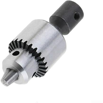 Hasaller 775 Motor 10000Rpm DC 12V Lathe 775 Motor with Mini Hand Drill Chuck and Milling Machine Mounting Bracket Mini Drill Chuck Key for PCB Mini Drilling Machine(8mm Chuck Set)