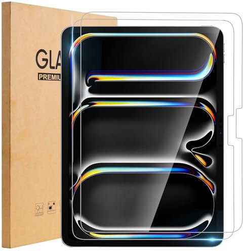 TOPESCT Screen Protector for iPad Air 13 Inch M2 (2024)/iPad Pro 13 Inch M4 (2024),9H Tempered Glass Film,Scratch Resistant, HD Clear (2) (ipad Air13 / ipad pro 13)