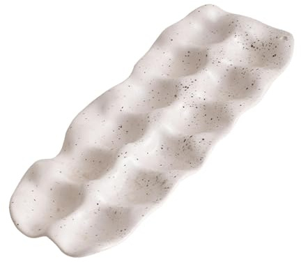 DimyFew Boîte à œufs en Céramique, Support de Rangement élégant pour Cuisine Moderne, 12 Grille