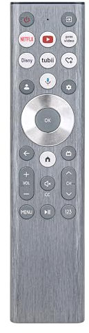 ERF6A80 Replace Voice Remote Control with Backlit fit for Hisense U6 U7 U8 Series Mini-LED ULED 4K UHD Google Smart TV 55U8N 65U8N 75U8N 85U8N 100U8N 55U7N 65U7N 75U7N 55U6N 65U6N 75U6N 85U6N