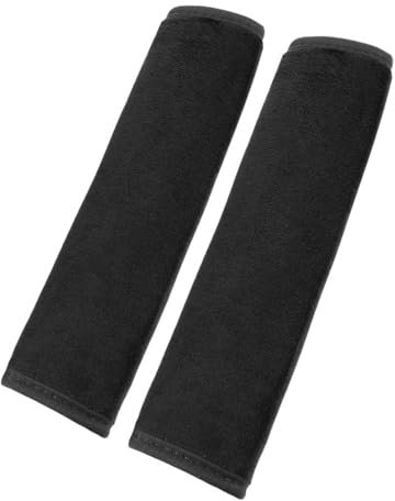 KSOIQPU 2 Stück Gurtpolster,Gurtpolster Kinder,Premium Gurtschoner Kinder Auto Schulterschutz,Auto Gurt Polster Nackenstütze Für Kinder Und Erwachsene,Polsterung Gurtschutz(Schwarz)