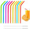 MOSTFUN 12 Pack Silicone Straws Reusable, Colourful Reusable Straws Drinking with 2 Cleaning Brushes, Silicone Drinking Straws BPA-Free 4PCS Slim Bent Straws and 6PCS Wide Bent Straws