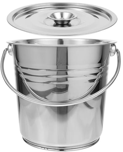 Milisten Feuerstelle Aschebehälter Mit Deckel Hochtemperaturbeständig Und Vielseitig Für Grill Und Kamin Kapazität Für Garten Und Innenbereich