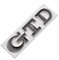 GEOLXD 3D Metallbuchstaben Auto Heckklappe Abzeichen Emblem(Silver Black)