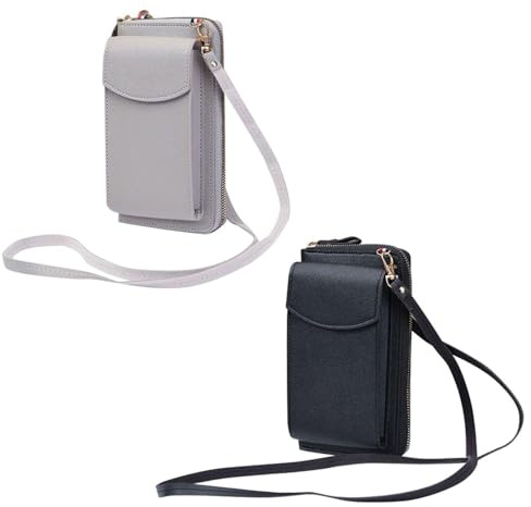 2 Pieces Mini Crossbody Bag, Mobile Phone Bag, Card Holder, Women'S Crossbody Bag, Fashionable Versatile Bag, Pu Leather Women'S Bag, Portable Coin Purse