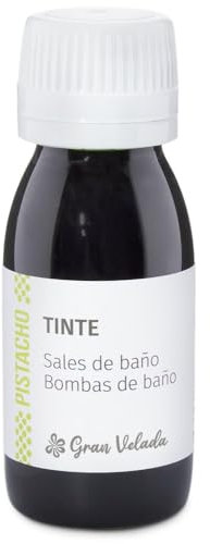 Tinte Líquido Verde Pistacho Para Bombas de Baño y Sales | Colorante Vibrante, Tranquilizante y Fácil de Usar en Envase con Tapón Gotero | Tamaños Variados | 75 ml
