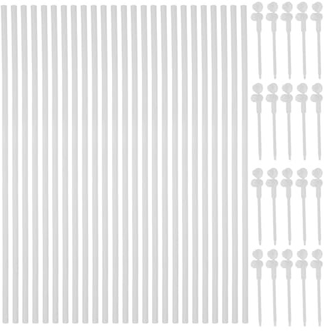 ERINGOGO Kit De 20 Tiges pour Moulin À Vent en Bois 30Cm Accessoires DIY pour Fabrication De Moulins À Vent Et Décorations Extérieures Créatives