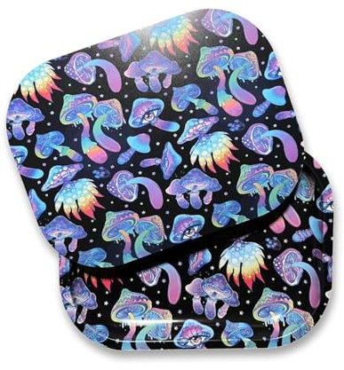 FANVANAI Rolling Tray with Magnetic Lid - Mini Metal Decorative Tray - Perfect Storage - 7 x 5.5 (Colorful)