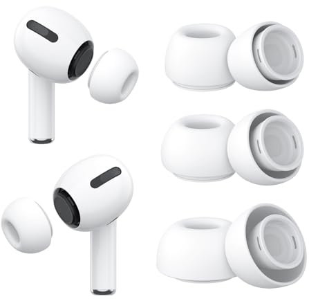 Ersatz-Ohrstöpsel für AirPods Pro 2. / 1. Generation mit Loch zur Geräuschreduzierung, rutschfeste, weiche Silikon-Ohrstöpsel für AirPods Pro 2/1. Generation mit tragbarer Aufbewahrungsbox (S/M/L), 3