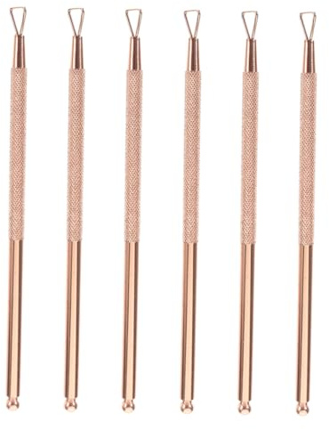 VICASKY 6pièces Kit de Outils pour Manucure avec Grattoir et Repousse-cuticules pour Enlever Vernis Semi-permanent et Soin Cuticules Acier Inoxydable