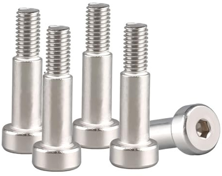 5 PCS 8*M6*16 Hex Socket Shoulder Bolt, Metric Machine Hex Socket Screw, Stainless Steel Shoulder Screws/Bolts, Metric Socket Head Cap Screws, Rust-Resistant, Smooth Finish, Durable