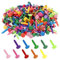 BOHUIZ 200 Stück Musterbeutelklammern, Rundkopfklammern usterklammern Metall Briefklammern Mini Bunte Brads Papier Verschlüsse für Schule Büro Kartenherstellung DIY Scrapbooking Handwerk
