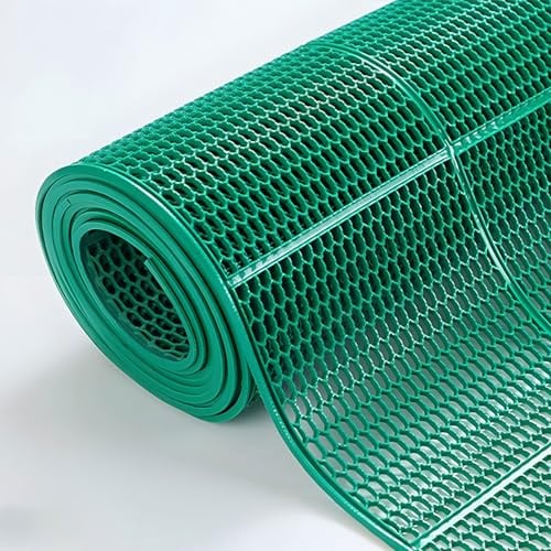 Rouleau de tapis antidérapant pour piscines et garages - Tapis de sol en caoutchouc ajouré pour bars, restaurants, salles de bains et terrasses - 1 m - Gris