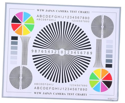 CAXUSD Camera Lens Calibration Card Color Test Chart for Focus Versatile Monitoring Tool for Indoor Outdoor Security Camera Setup Durable Sturdy Design for Long-lasting Use