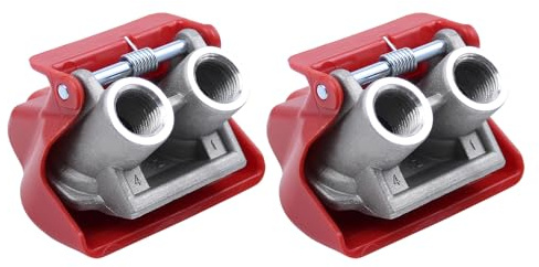 Fraylis Schnellkupplung für Duomatic M16 x 1,5 für Anhänger Adapter Anhängerkupplung LKW Zugmaschine Sattelanhänger 4528040120 1325340 76622 8151957 Kupplungskopf