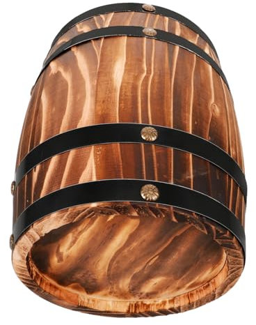VALICLUD Holz Weinfass Deko Rustikal Holzfass Ornament Handgemacht Garten Dekoration Blumenkasten Mitteleuropa