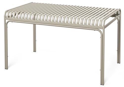 di volio Gartentisch MALIO - 130x80 cm, wetterfester Outdoor-Tisch aus Metall, matt (Beige)