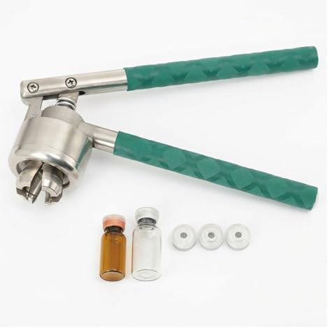 Hand Sealing Machine, Capping Machine,13mm-32mm Bottle Cap Crimping Tool Manual Perfume Crimper,Vial Crimper Perfume Bottle Spray Vial(Green,32mm)