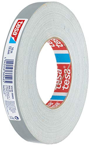 tesa extra Power Perfect Gewebeband - Gewebeverstärktes Ductape zum Basteln, Reparieren, Befestigen, Verstärken und Beschriften, Grau, 50 m x 19 mm