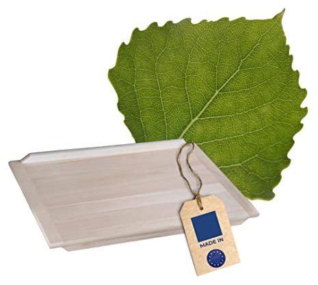 HOFMEISTER® Backbrett mit Anschlagleisten gegen Verrutschen, 75 cm, Naturprodukt, Nudelbrett unbehandelt, plastikfrei,handgefertigt, antibakteriell, 75 x 55 x 1,5 cm