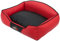DOGGY Hobbydog XLELICZP12 Hundebett/Sofa/Korb Elite mit Kissen Kunstleder, schwarz/rot, XL, 84 x 65 x 28 cm