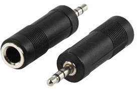 121AV 6.35mm 1/4 6.3mm Stereo Socket to 3.5mm Jack Headphone Adapter Converter Plug