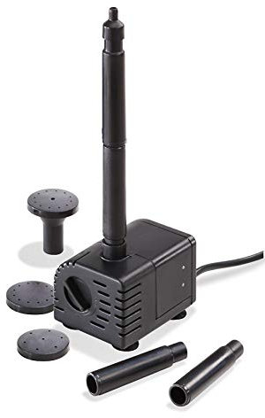esotec Solar Einzelpumpe Teichpumpe Fountain 250 330 LED, 6-9V/DC Ersatzpumpe, Sprinklerset, universell einsetzbare Teichpumpe, Ersatzteil, Zubehör, Gartenteichpumpe, außen, IP68 101989