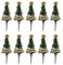 BESTonZON Weihnachten Kuchen Topper Mini Weihnachtsbaum Kuchendeckel Kuchendeko Weihnachten Deko 10 Stück (Grün)