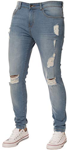 Enzo Designer Mens Jeans Regular Fit Denim Pants Big King Tall All Waist Sizes