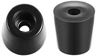 sourcing map Pies de goma paragolpes patas almohadillas amortiguadoras de D20x16xH20mm negro 12pcs