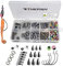 THKFISH Angelsets Angelzubehör Set, Texas und Carolina Rig, Gewichte Angeln Sinker, Offset Haken, Angeln Perlen, Angeln Ringe, Bobber Stopper, Angeln Wirbel, Angelsets 219stücke