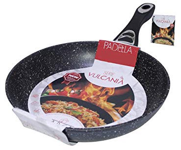 ARCA Vulcania Padella In Pietra Lavica, Rivestimento In Teflon Antiaderente, Fondo Ad Induzione Da 4mm, CM.18