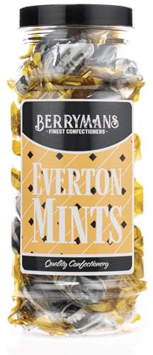 Original Everton Mints Retro Sweets Gift Jar by Berrymans Sweet Shop - Classic Sweets, Traditional Taste.