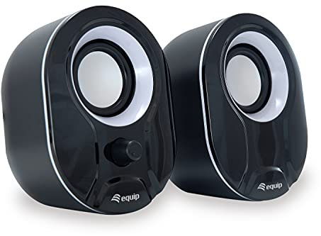Equip Stereo 2.0 Lautsprecher,schwarz/rot