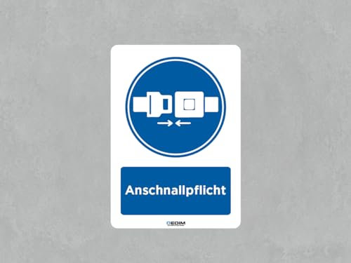 Oedim Pack de 5 panneaux de ceinture obligatoire | Plusieurs matériaux | Durable et économique 21x29,70 cm