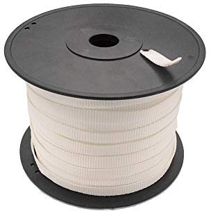 QINHAN 1,6 cm schwere gewebte Kordel Umreifung 0,6 kg – Zugband / Mule Gurtband – Polyester Zugband – Flachseil – 100 m