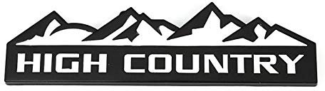 XQXSTORE 3D High Country Car Sticker Emblem Badge Decal Griglia Anteriore, per Jeep Wrangler Renegade Grand Cherokee-High_Country_Sticker