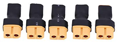 Juli-Geschenk XT30 zu XT60 RC Drohnenanschluss Adapter Kunststoff + Metall Batteriestecker, solide und langlebig 5 Stück/Satz Batteriekonverter Stecker,(XT30 Male to XT60 Female)