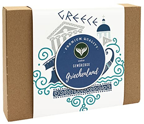 Azafran Griechenland BIO Gewürze Set - Geschenkset mit 4 typisch griechischen Gewürzen - Greek Style