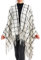 Durio Damen Schal Kariert Poncho Cape Kaschmir Damenponcho Wickelschal Herbst Winter Warme Wrap Übergroße Schultertuch Karoschal Beige