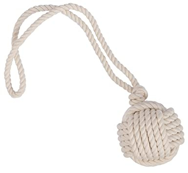 LOVE STORY Slow Life Hundespielzeug, Seil mit Ball und Griff, 9 x 48 cm, naturfarben