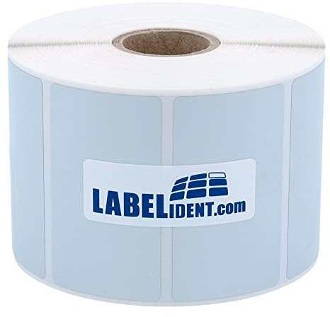 Thermotransfer Etiketten silber - 60 x 34 mm - 1.250 Polyester PET Etiketten für Typenschilder, 25 mm Kern, selbstklebend auf Rolle