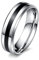 Banemi Punk Ring Herren, 1 Ringe Herren Edelstahl Einfacher Schwarzer Gürtel Bedeutungsvolle Geschenke für Freund Größe 54 (17.2)